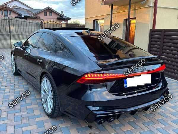 Prelungire difuzor bara spate plus imitatii evacuare finala Audi A7 C8 S-Line 2017- v4 - Maxton Design