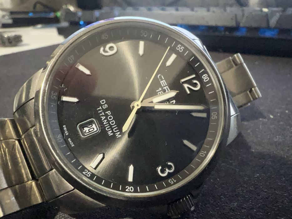 Ceas elvețian Certina DS Podium Titanium - Mecanism Swiss Made, Safir, Ușor (100m)