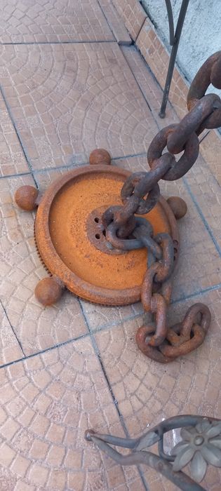 Masa rotunda gradina terase fier forjat vintige cu scaune fier forjat