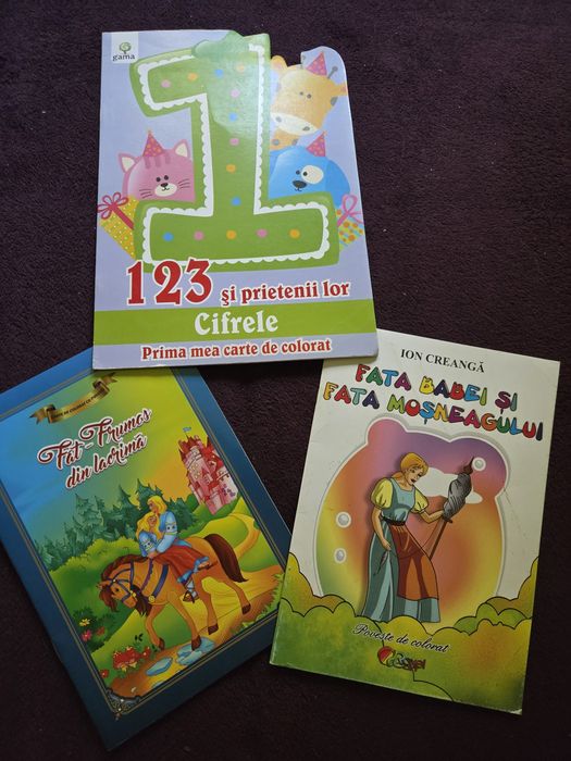 Carti "Coloram si citim" (litere si cifre) si colorat pe numere