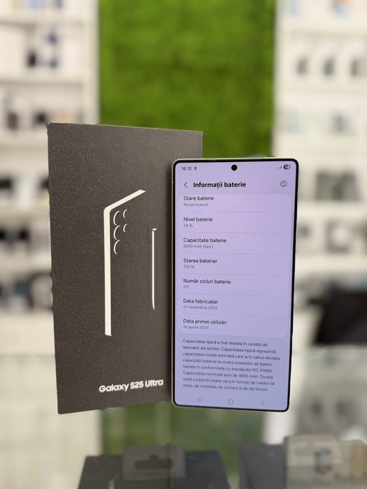 **ATSGSM.RO**Samsung Galaxy S25 ULTRA 256Gb silverblue/Baterie100%/Fact+Gar 12 luni