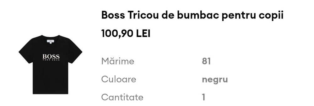Tricou copii Boss