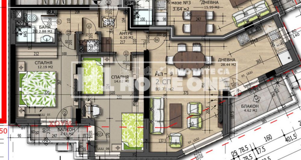 Продава се Тристаен апартамент в София, Редута - 108 кв.м за 2547 €/кв.м - Снимка #1
