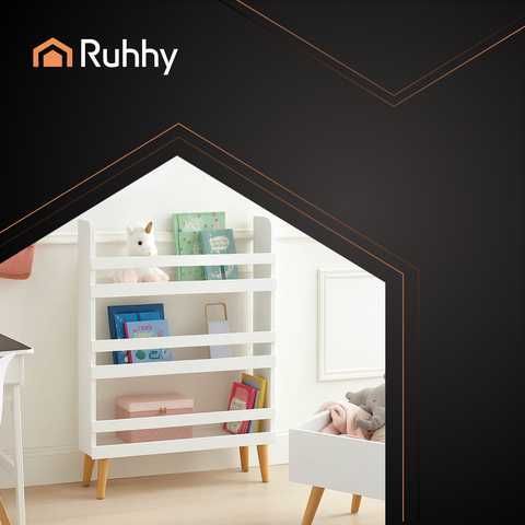 Детска етажерка за играчки и книги, дървена/Детска библиотека за книги