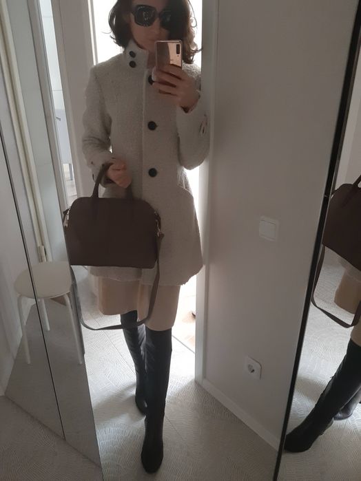 Кафяви високи кожени ботуши Gianni, 39