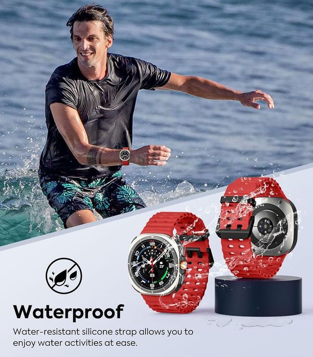 Силиконова Каишка за Samsung Galaxy Watch Ultra - Червен цвят