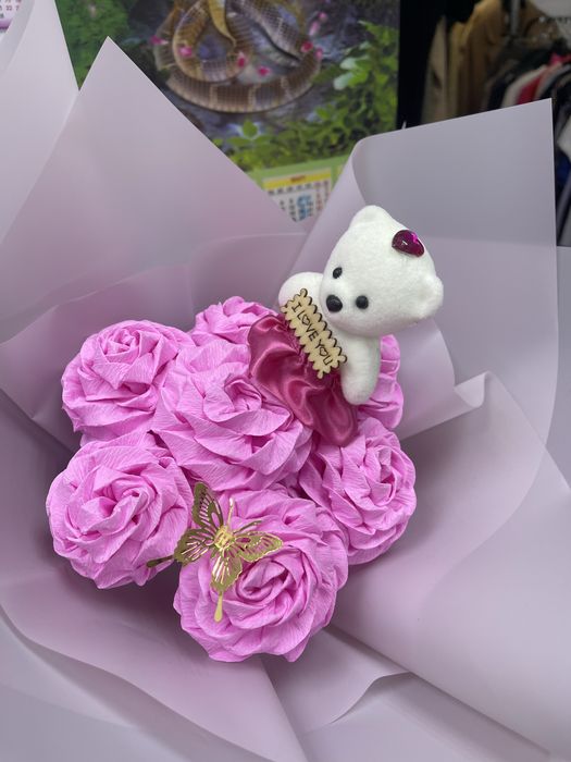 Цветы из гофрированной бумаги