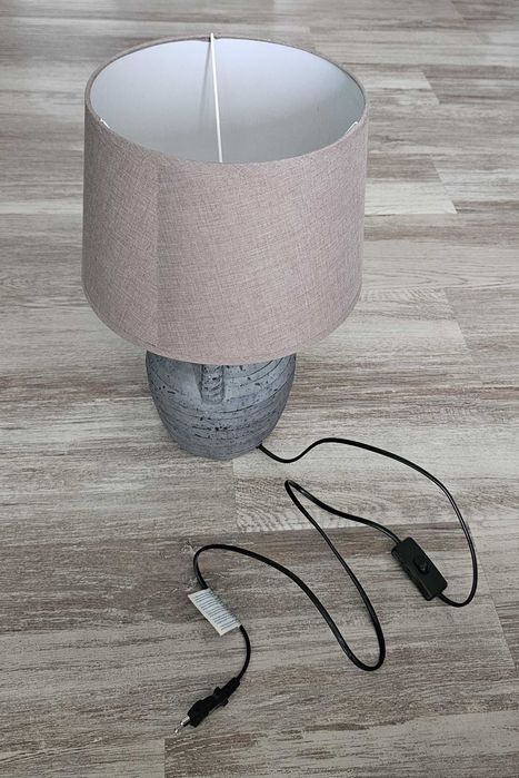 IKEA - Lampă decorativă și funcțională abajur textil gri, soclu E27 - 45 cm