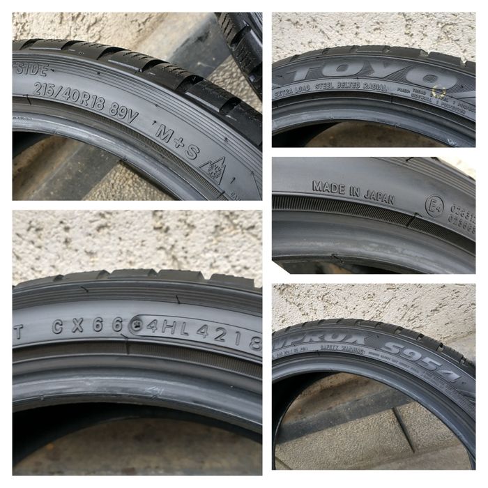 Anvelope  de iarna 215 40 R18 M+S Toyo profil ca Nou -7.8 mm