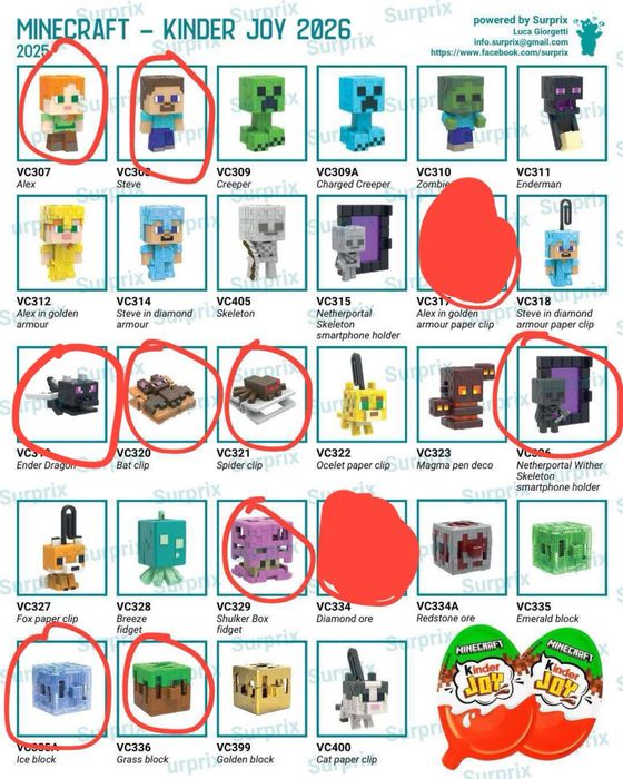 Minecraft kinder joy