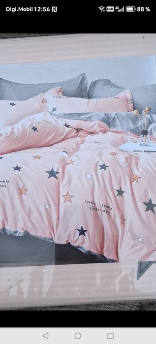 Lenjerie bumbac satinat pat dublu