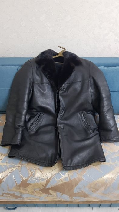Зимняя кожанная дубленка