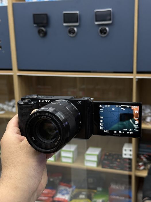 Sony ZV-E10 4K 16-50mm OSS 50mm F1.8 toʻliq full komplekt | Iphone