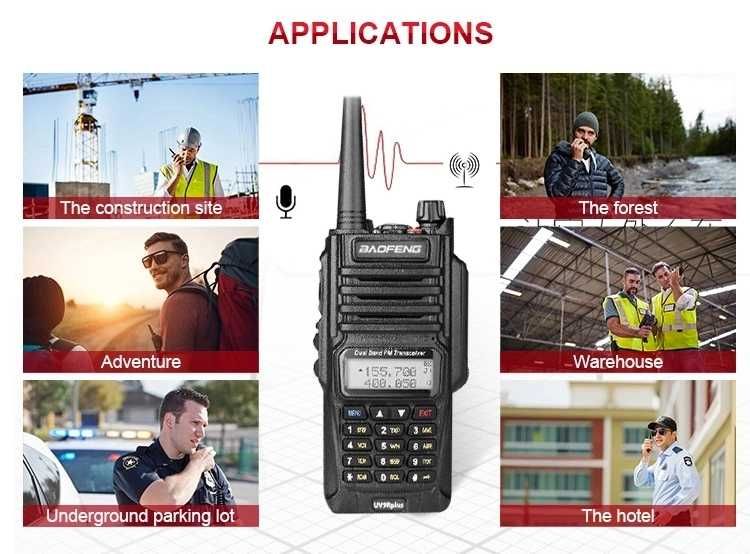 Нови Baofeng 9R 22W 11000MAH Радиостанция Водоустойчива двубандова PMR