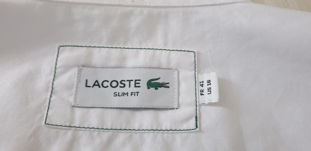 Lacoste Slim Fit Mens Size - 41 /16/ M НОВО! ОРИГИНАЛ! Мъжка Риза!