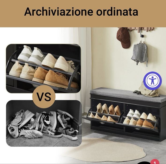 Pantofar cu banca si perna sezut, design modern, FainHaus Cluj