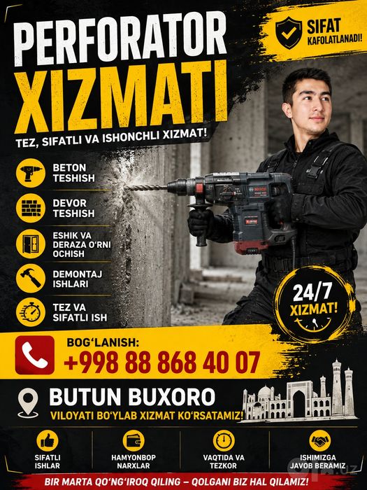 Perfarator xizmati 24/7