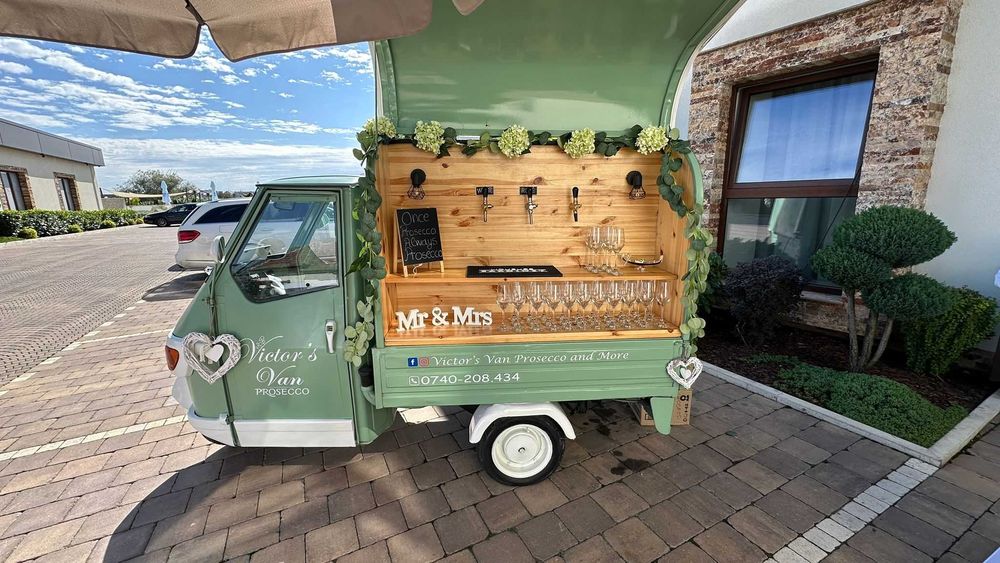 Piaggio Ape, ProseVan, Cocktail Van, Bar mobil, Dozator Bere, nunta
