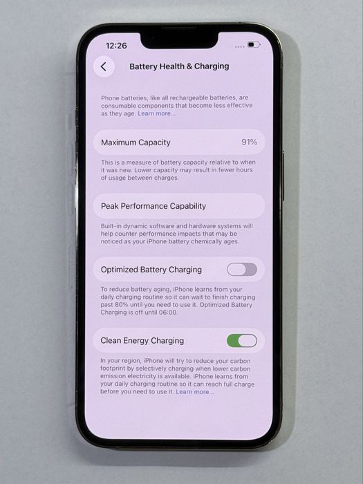 iPhone 13 Pro Gold 91% battery