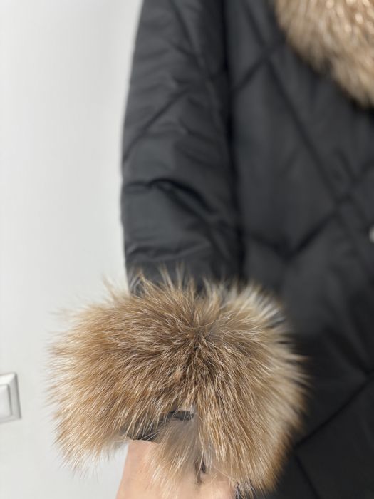 Geaca fâș cu blana naturala