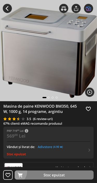 Masina de paine Kenwood