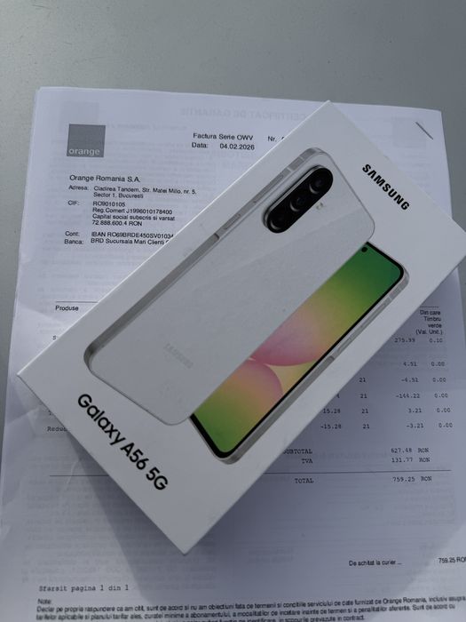 Samsung A56 -5g 8gb-Sigilat/Garantie-256gb