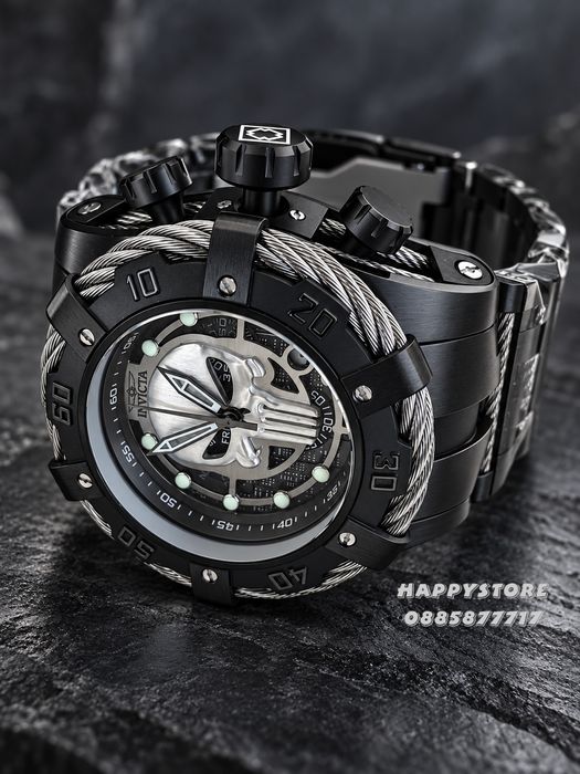 INVICTA Thunderbolt Punisher black 53 mm, Инвикта нов мъжки часовник