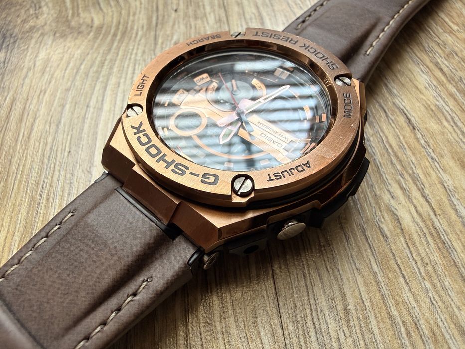 Casio G-Shock GST-210B-4AER Кожена + Гумена Каишка