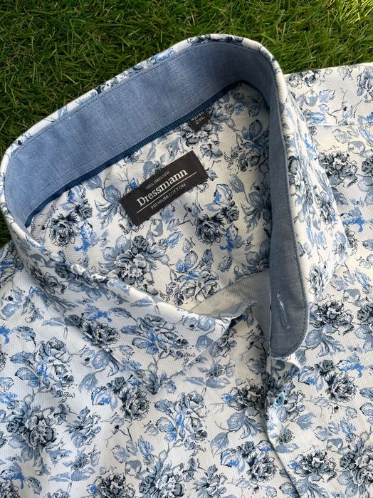 Мъжка риза : Dressman Shirt Cotton Premium Flower XXL