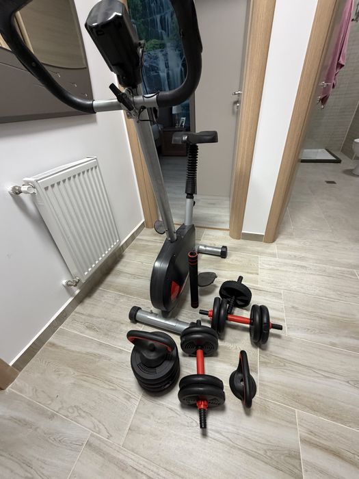 Bicicleta + set gantere cu nisip