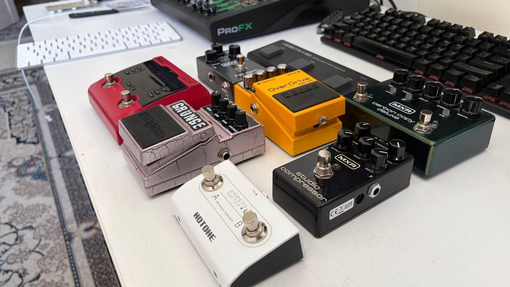 Педалборд (гитарные педали эффектов) Boss MXR Korg Nux