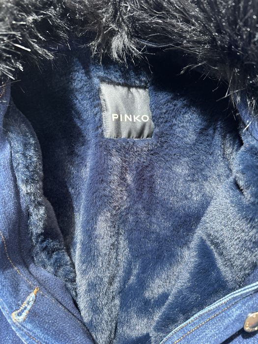 Pelerina din denim rigid PINKO