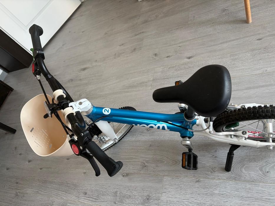 Pachet Complet Bicicletă Woom 2 Albastru (14") + Cască Woom S (cu cutie) + Accesorii
