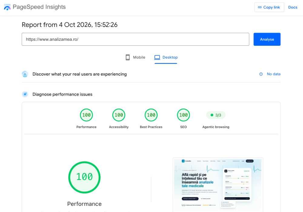 Afacere online la cheie - Platformă medicală cu AI