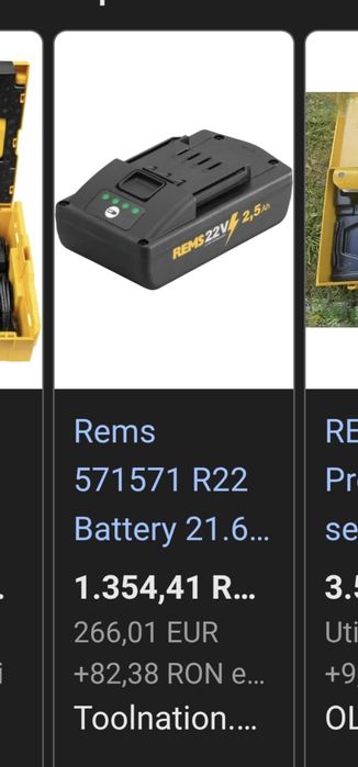 Acumulator Rems 22 v2.5 ah