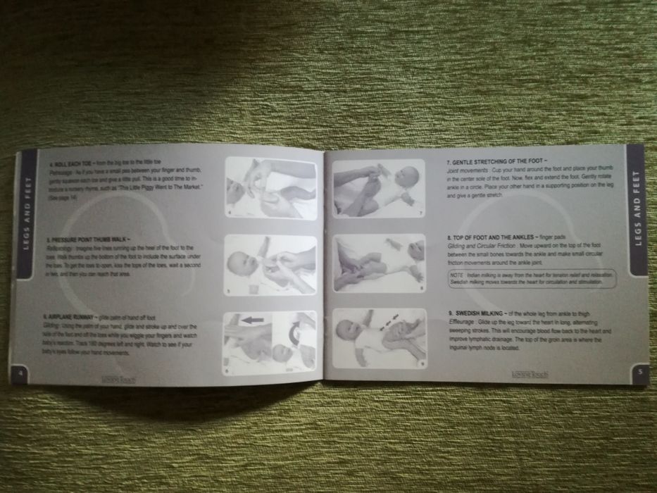 Книга „Масаж на бебето”, САЩ