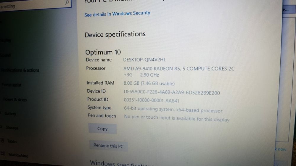Acer N10C2– AMD A9, 8GB RAM, 128GB SSD + зарядно и НОВА безжична мишка