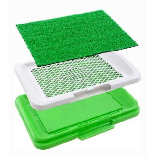 Кучешка тоалетна с трева и дренаж