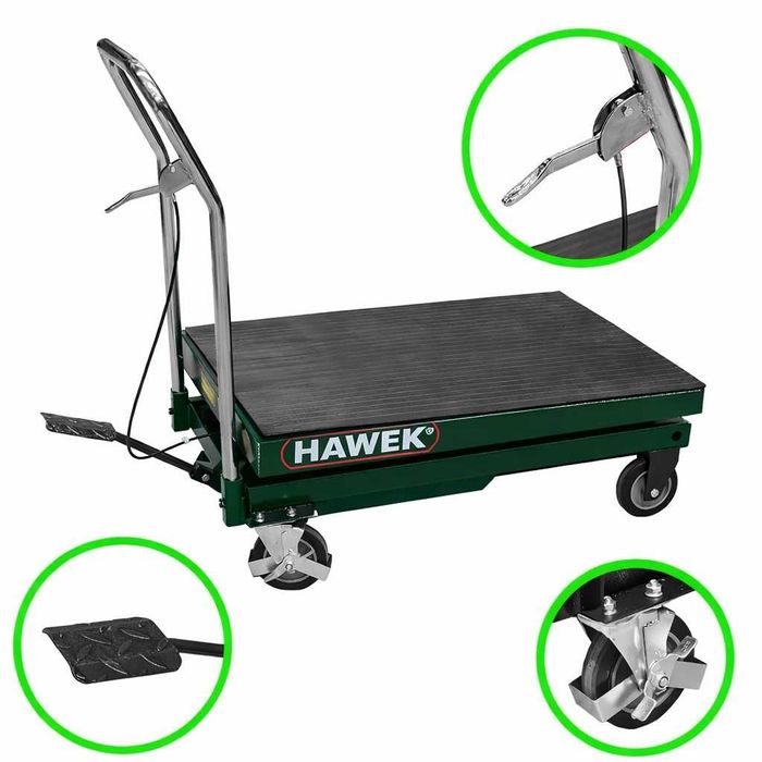 Хидравлична повдигаща  количка 500/800кг; HAWEK -780мм/1500мм