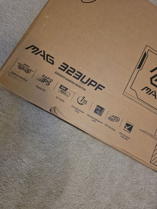 Monitor Gaming LED, MSI MAG 323UPF IPS, 32" UHD,4k 160 Hz, Display Por