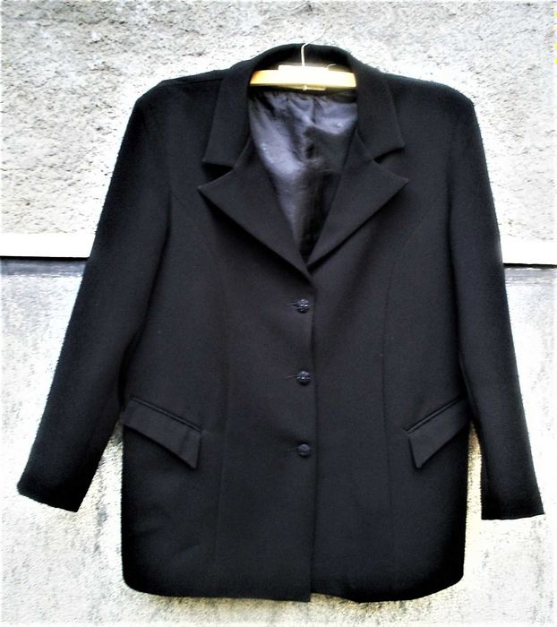 Sacou/blazer NEGRU din stofă plină_brand KAPUNA