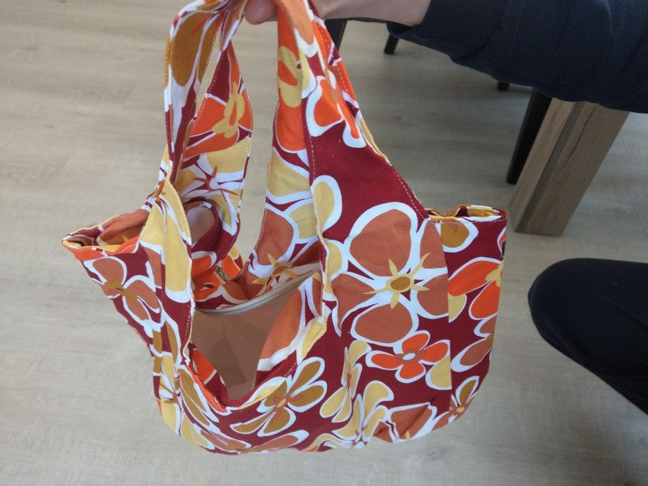 Платнена плажна чанта