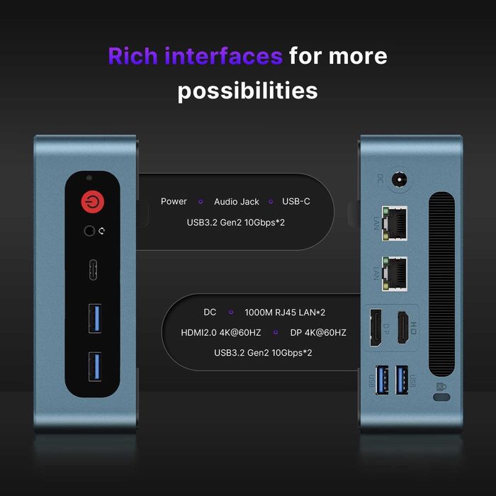 Mini PC Мини Пк BOSGAME Effizen P2 Intel Core i5 12450H 16GB / 500GB
