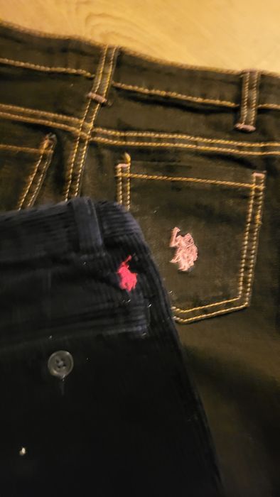 2 pantaloni (blugi și raiati) 6 ani USPA Ralph Lauren si colanti Guess