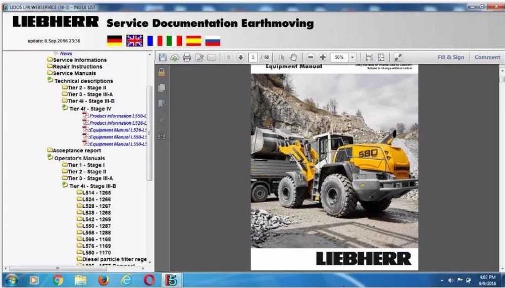Liebherr Lidos parts catalog & service update 2023, baza de date FULL