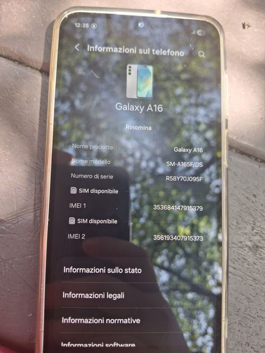 Vand Samsung A 16