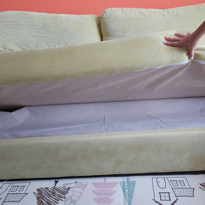 Диван с ракла цвят горчица и оранжево