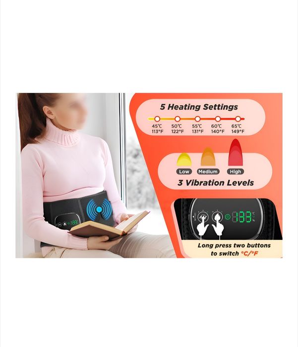 Нагряващ масажен колан, инфрачервен