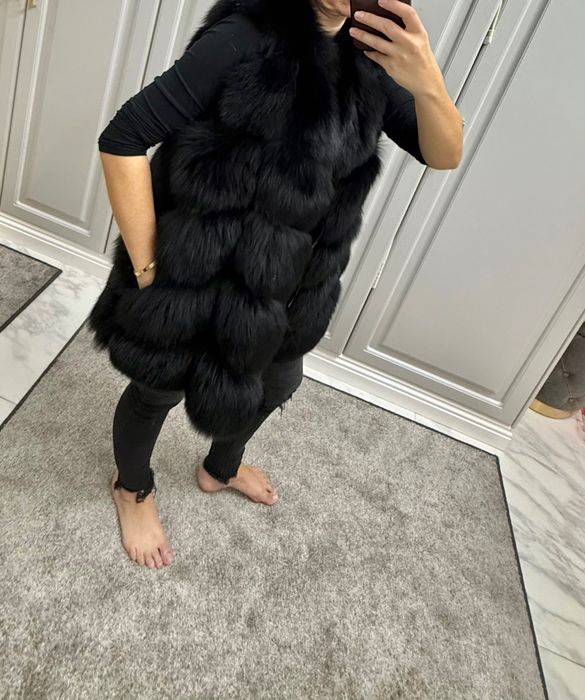 Vestă naturală de vulpe