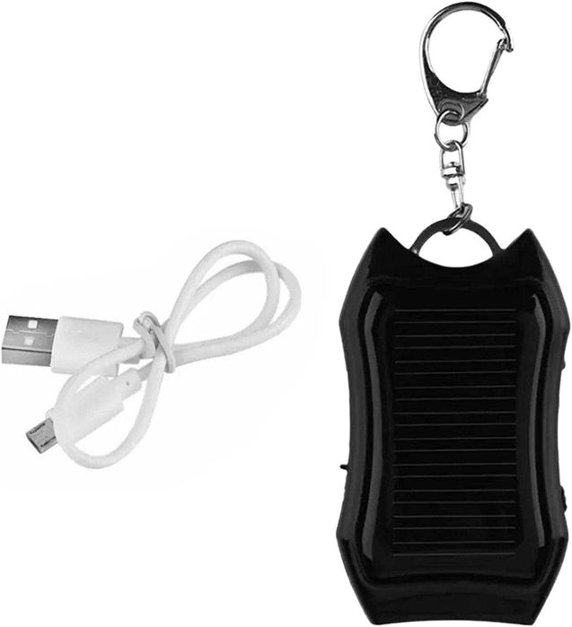 Solar Power Bank Keychain with LED Torch